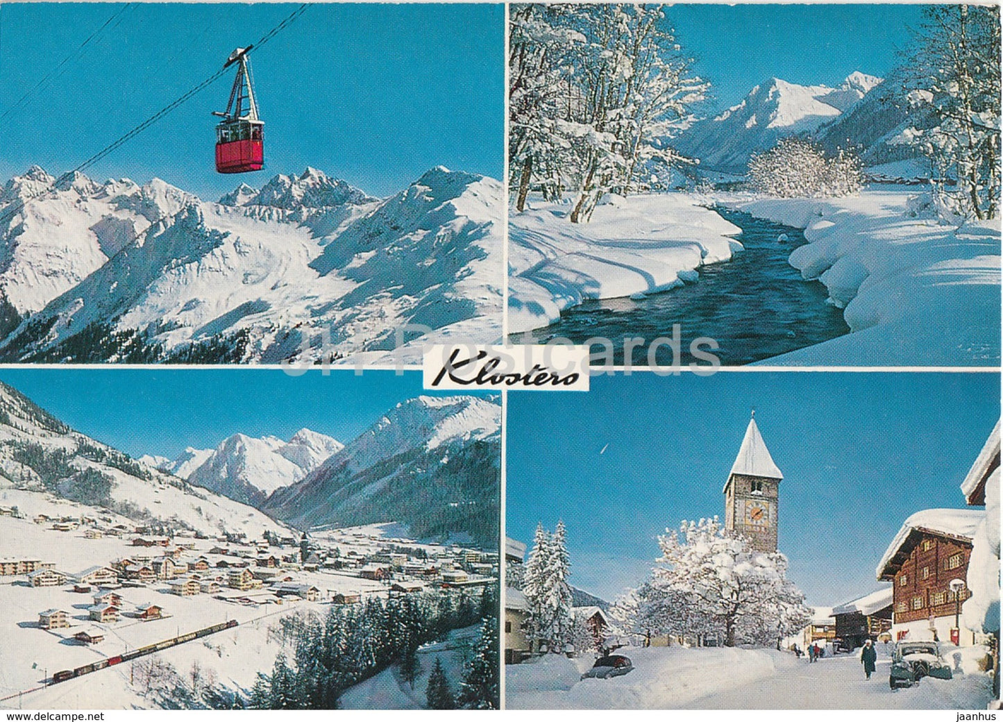 Klosters - Luftseilbahn - Silvretta - cable car - Switzerland - unused - JH Postcards