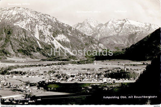 Ruhpolding Obb mit Rauschbergbahn - old postcard - 1957 - Germany - used - JH Postcards