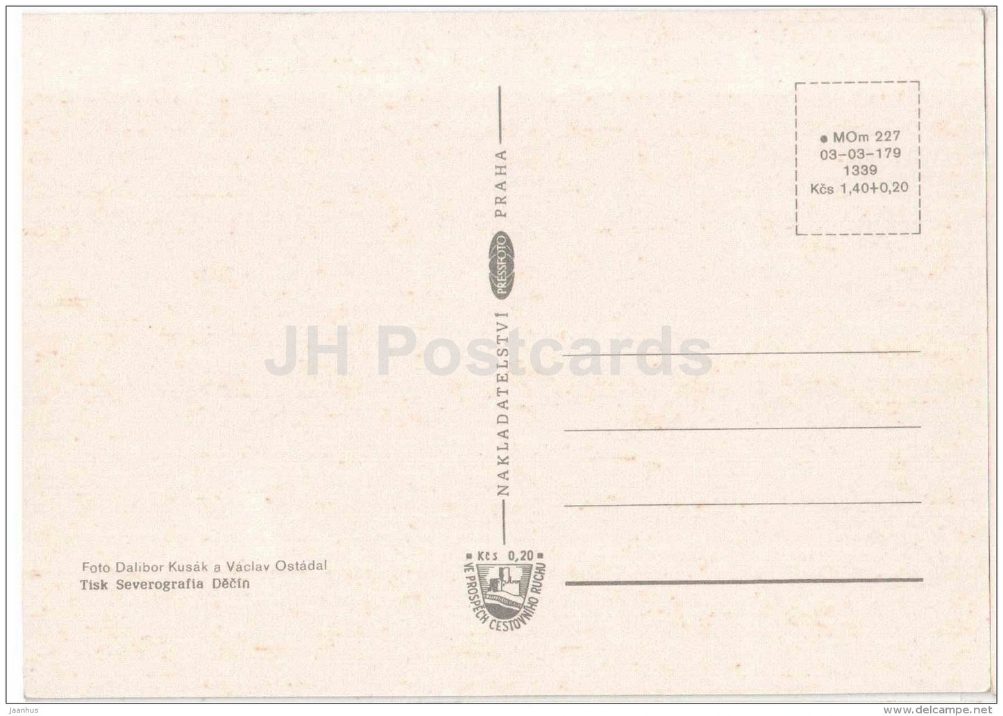 architecture - spa - Karlovy Vary - Czech - Czechoslovakia - unused - JH Postcards
