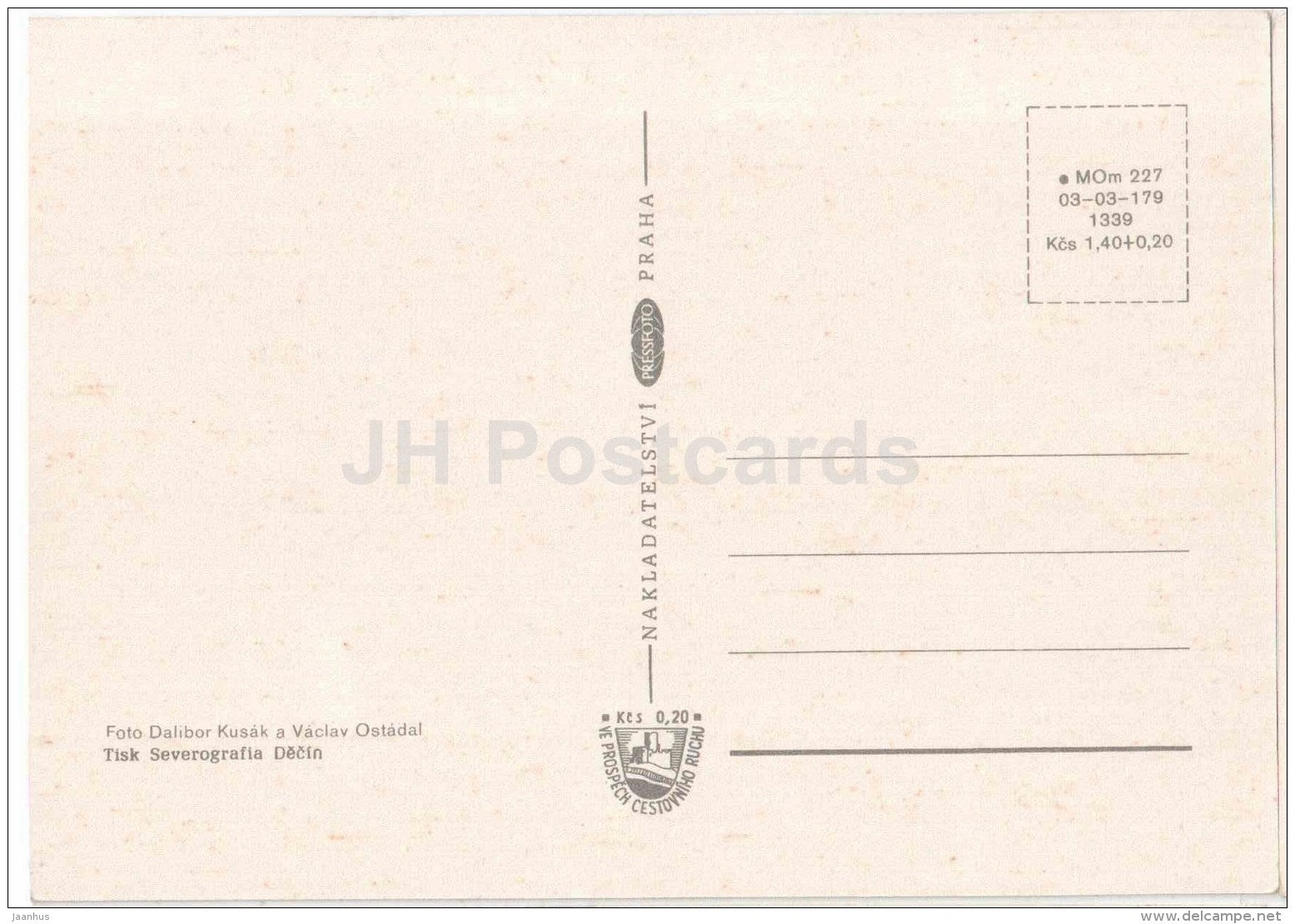 architecture - spa - Karlovy Vary - Czech - Czechoslovakia - unused - JH Postcards