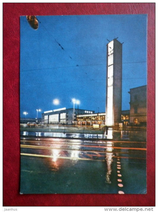 Central Railway Station - Riga - old postcard - Latvia USSR - unused - JH Postcards
