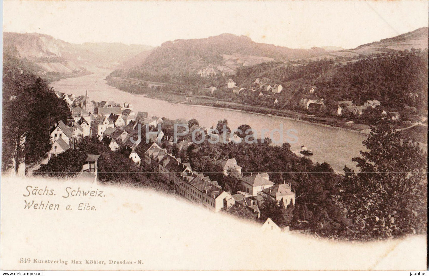 Wehlen a Elbe - Sachs Schweiz - 319 - old postcard - Germany - unused - JH Postcards