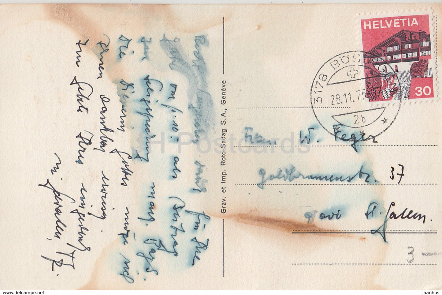 La Servante de Dieu - Marguerite Bays - illustration - religion - 47516 - old postcard - 1975 - Switzerland - used