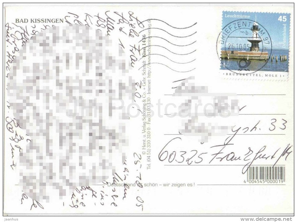 Bad Kissingen - Kissi 1436 - Leuchttürme , Brunsbüttel - Germany - 2005 gelaufen - JH Postcards