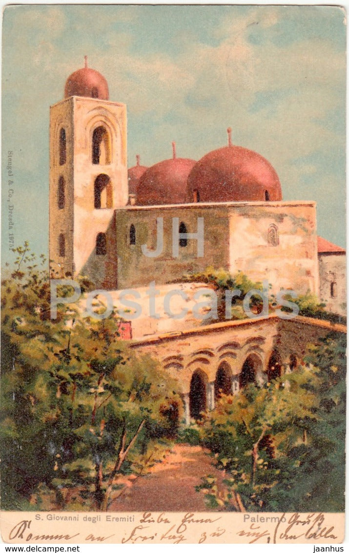 Palermo - S Giovanni degli Eremiti - old postcard - 1904 - Italy - used - JH Postcards