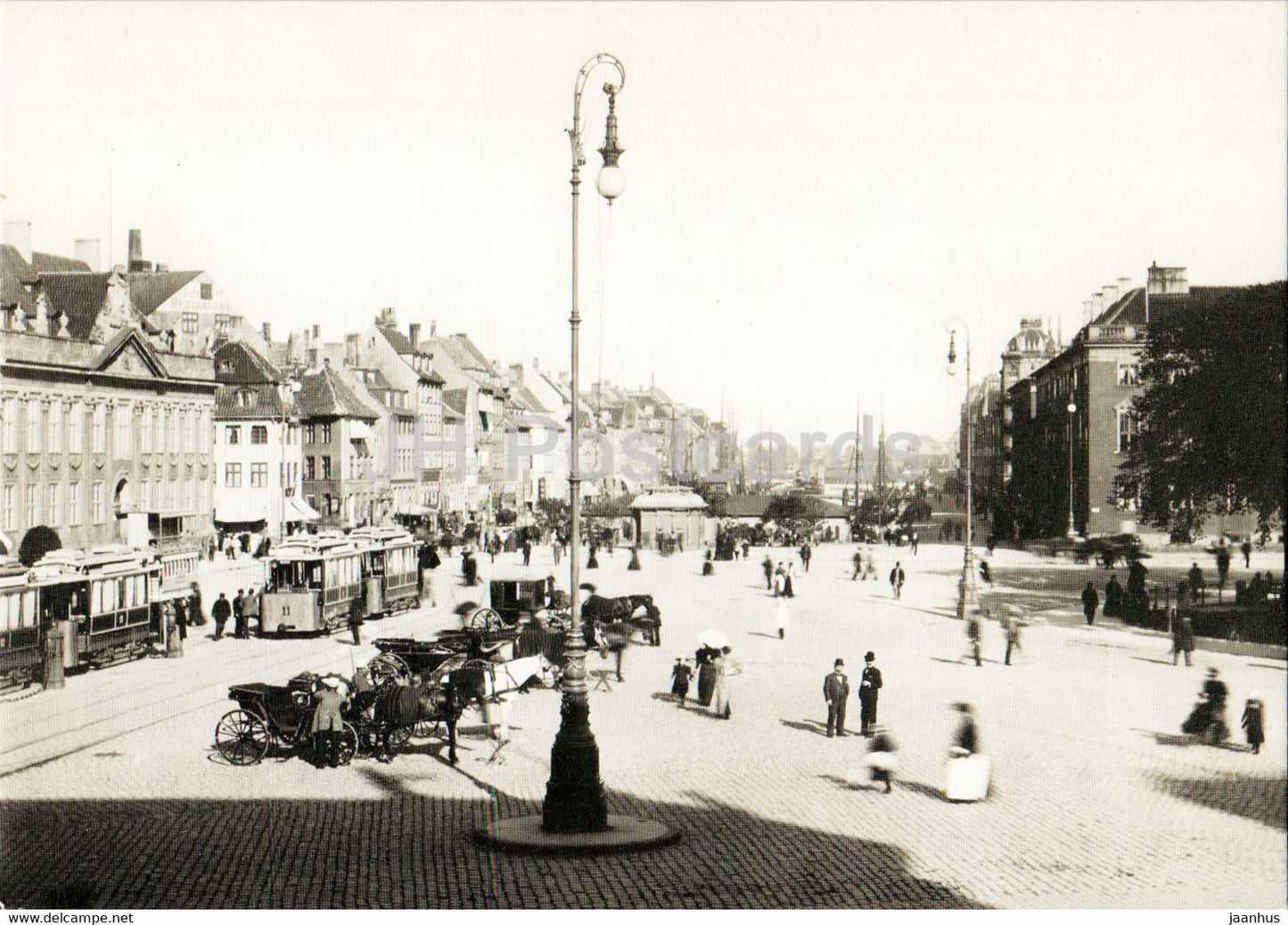 Copenhagen - Kongens Nytorv - Nyhavn - tram - REPRODUCTION - Denmark - unused - JH Postcards