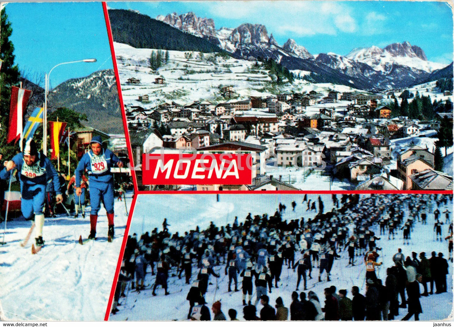 Dolomiti - Moena - Aspetti della gara di gran fondo - ski marathon - skiing - 1973 - Italy - used - JH Postcards