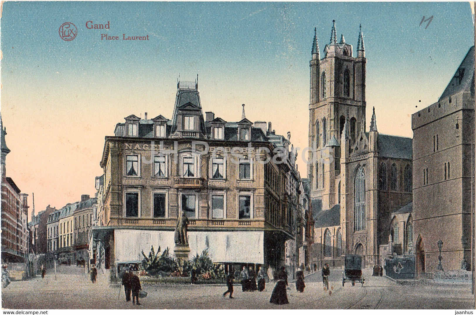 Gand - Gent - Place Laurent - old postcard - Belgium - unused - JH Postcards