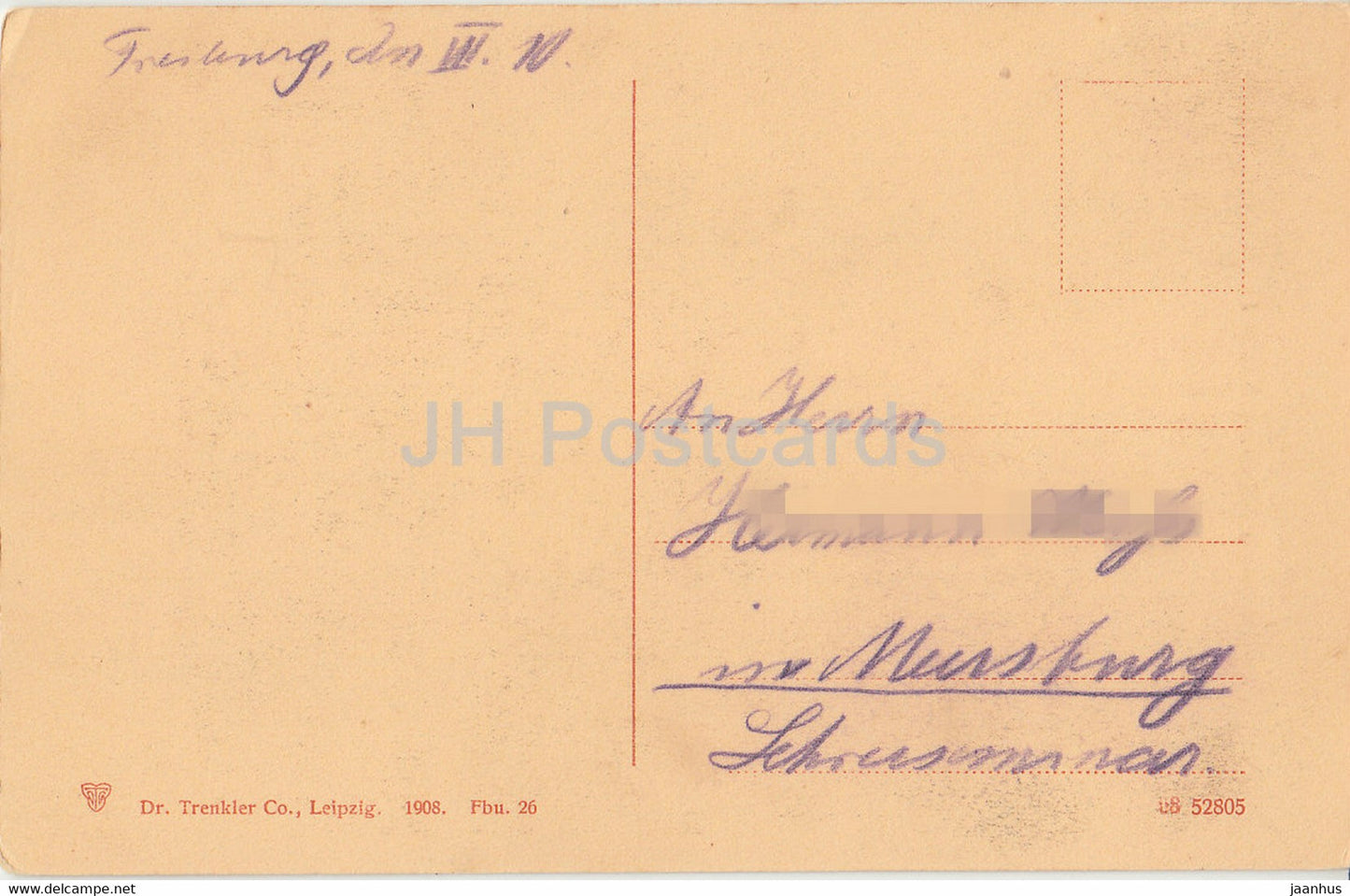 Freiburg i Br - Berthold Schwarz Denkmal - Denkmal - alte Postkarte - 1908 - Deutschland - unbenutzt