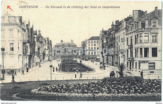 Oostende - De Kursaal in de richting der Stad en Leopoldlaan - Feldpost - old postcard - 1916 - Belgium - used - JH Postcards