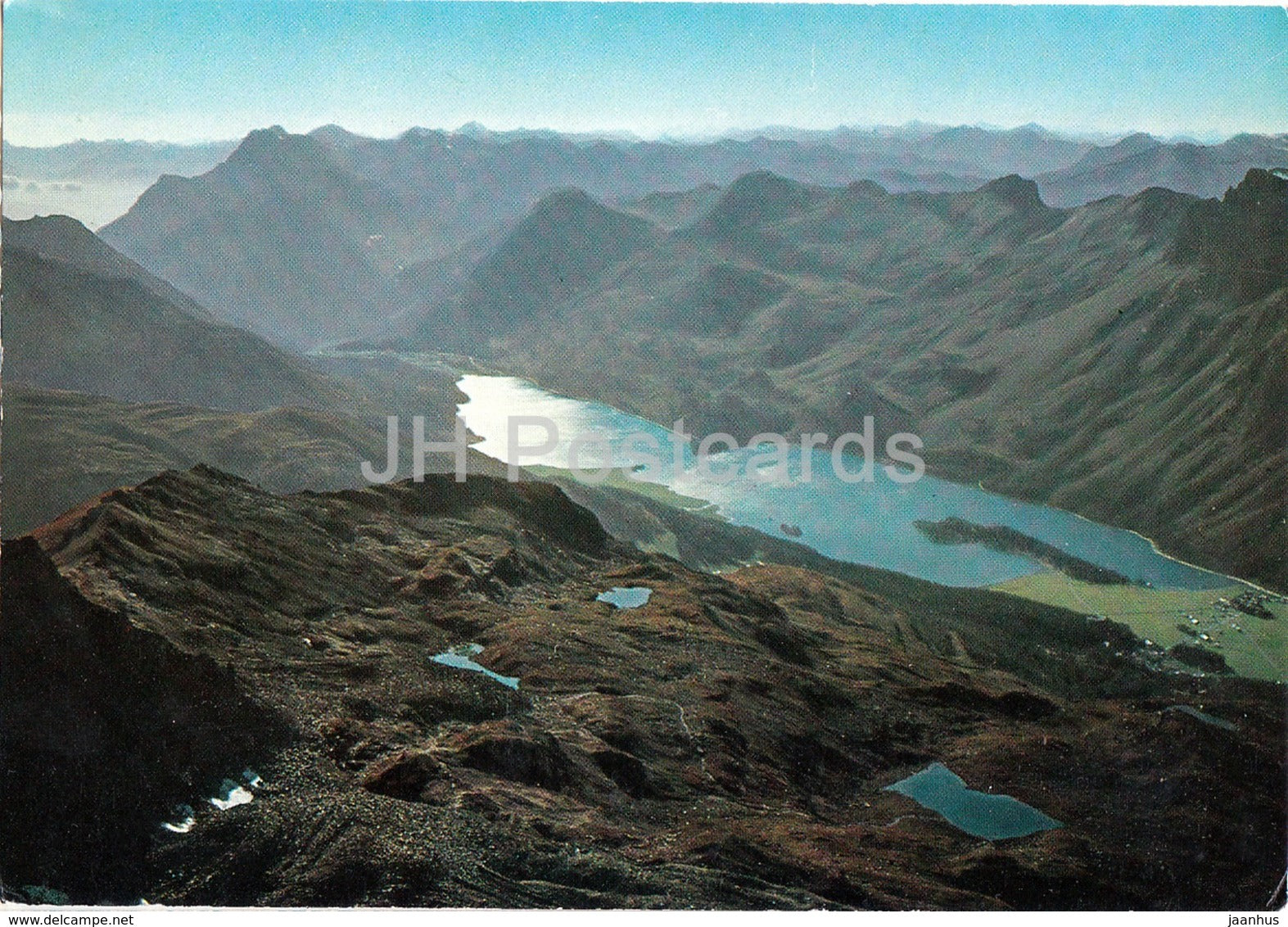 Bergrestaurant Corvatsch - Blick auf Sils - Silsersee und Maloja - Switzerland - unused - JH Postcards