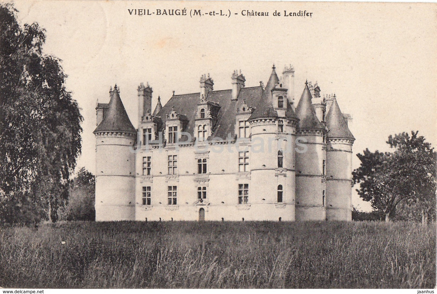 Vieil Bauge - Chateau de Lendifer - castle - old postcard - 1924 - France - used
