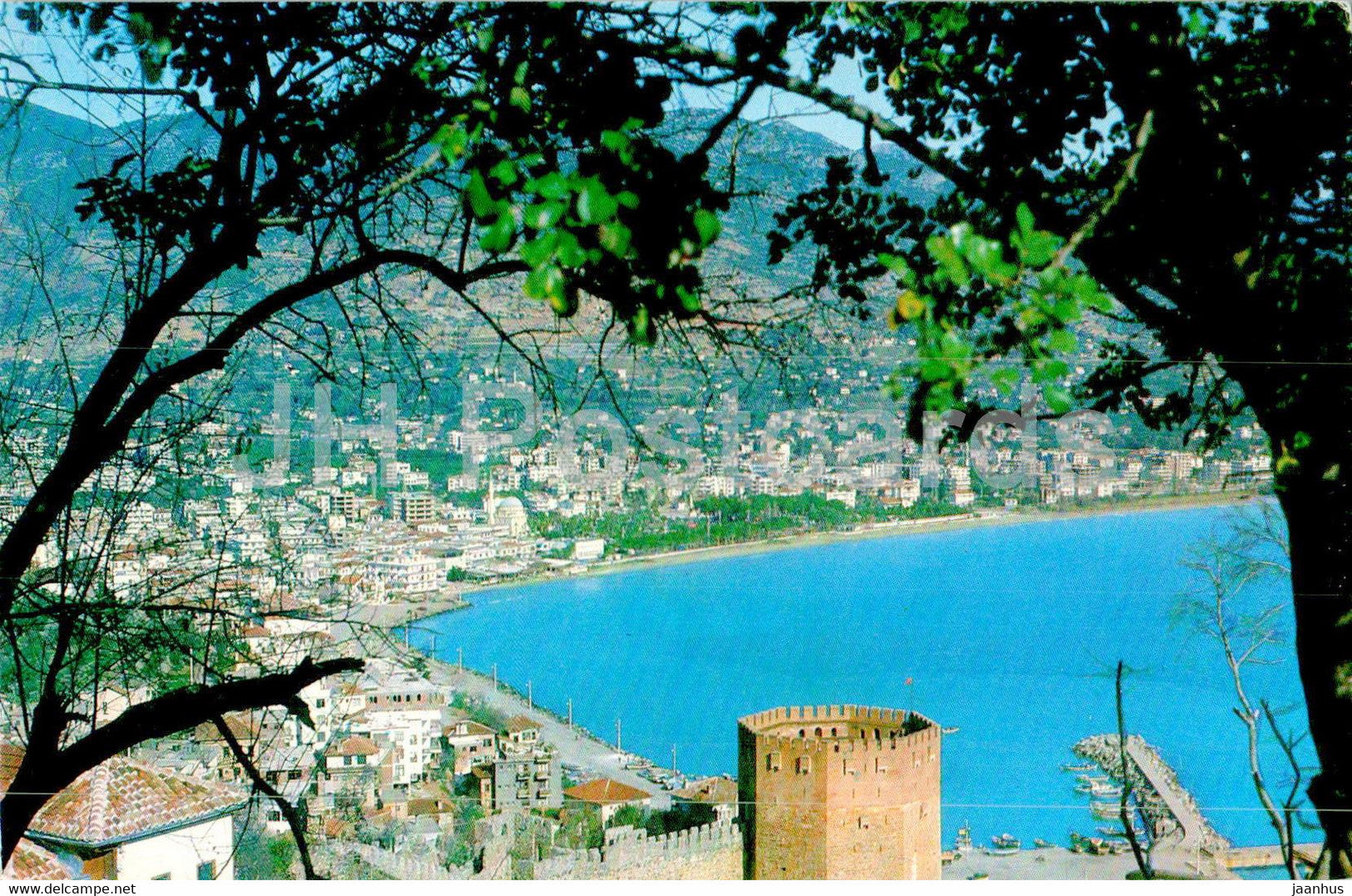 Alanya - Eski Alanya Evleri ve Sehirden bir gorunus - general view - 1987 - Turkey - used - JH Postcards