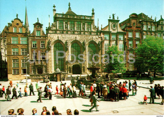 Gdansk - Dlugi Targ - Dwor Artusa - Fontanna Neptuna - Long Market - Artus Court - Neptune Fountain - Poland - unused - JH Postcards
