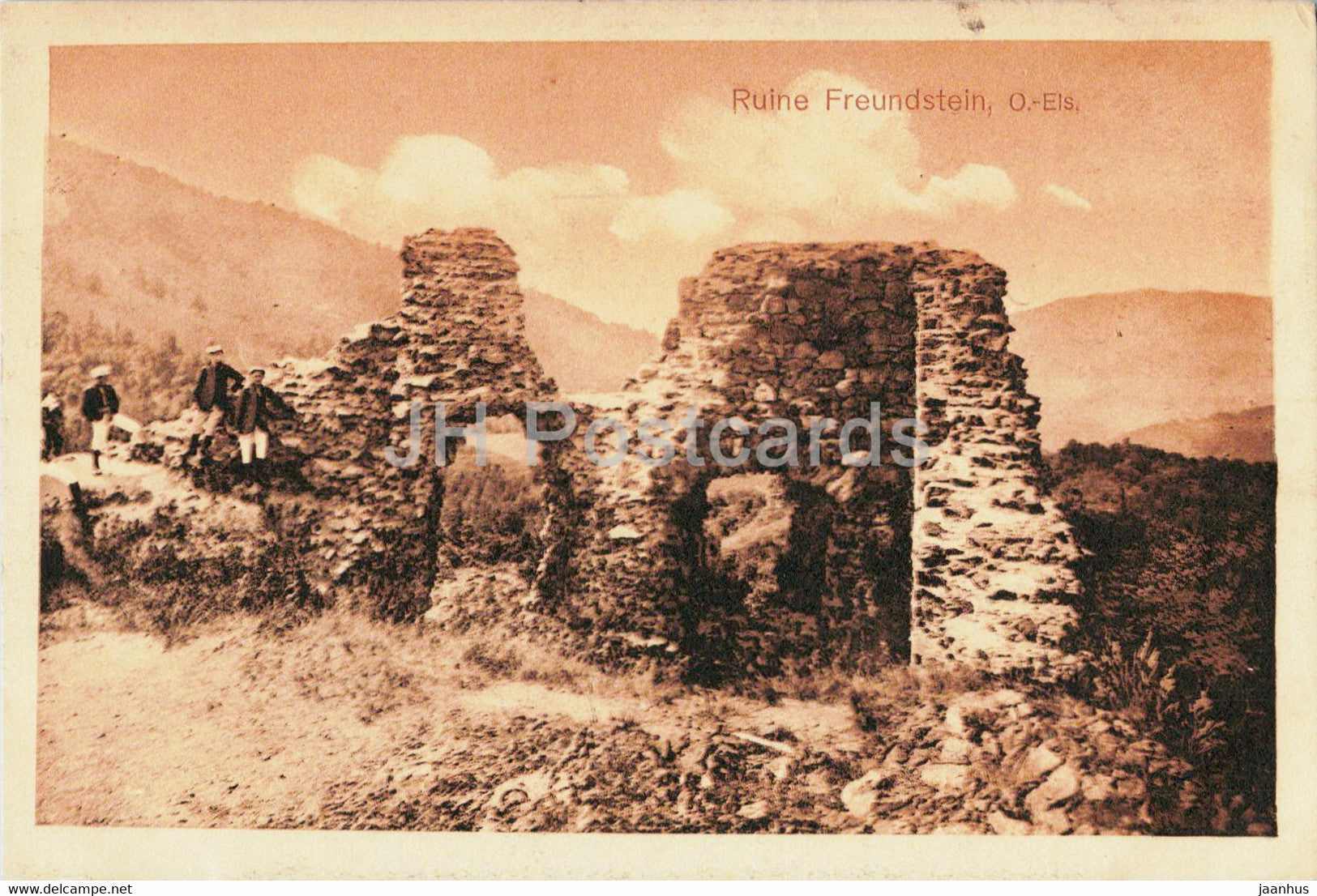 Ruine Freundstein - O Els - old postcard - France - unused - JH Postcards