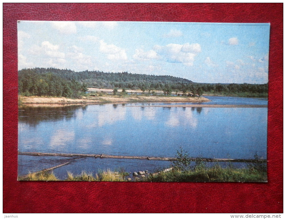 The Gauja river near Murjani - Latvia USSR - unused - JH Postcards