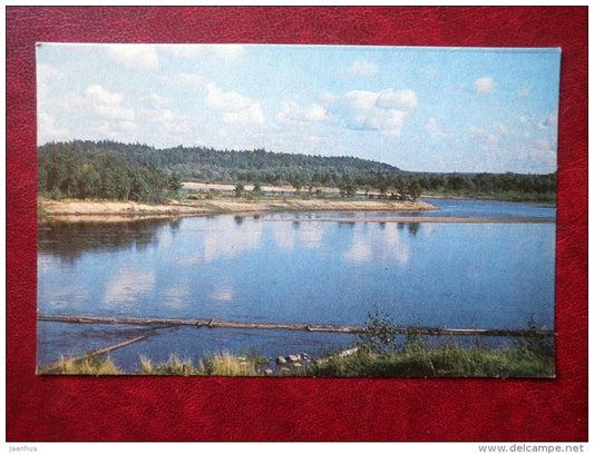 The Gauja river near Murjani - Latvia USSR - unused - JH Postcards