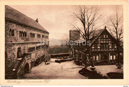 Wartburg - Der zweite Hof - old postcard - Germany - unused - JH Postcards
