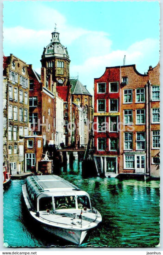 Old Amsterdam - Kolkje - The little Lock - boat - 19 - Netherlands - used - JH Postcards