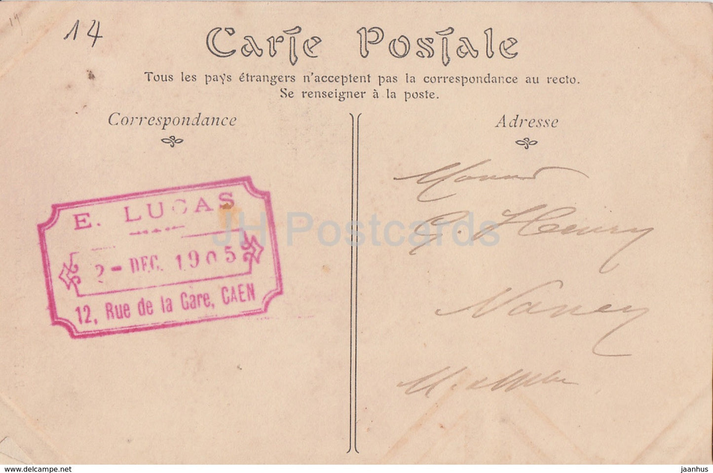 Bayeux - Le Choeur de la Cathedrale - cathedral - E. Lucas - 3 - old postcard - 1905 - France - used