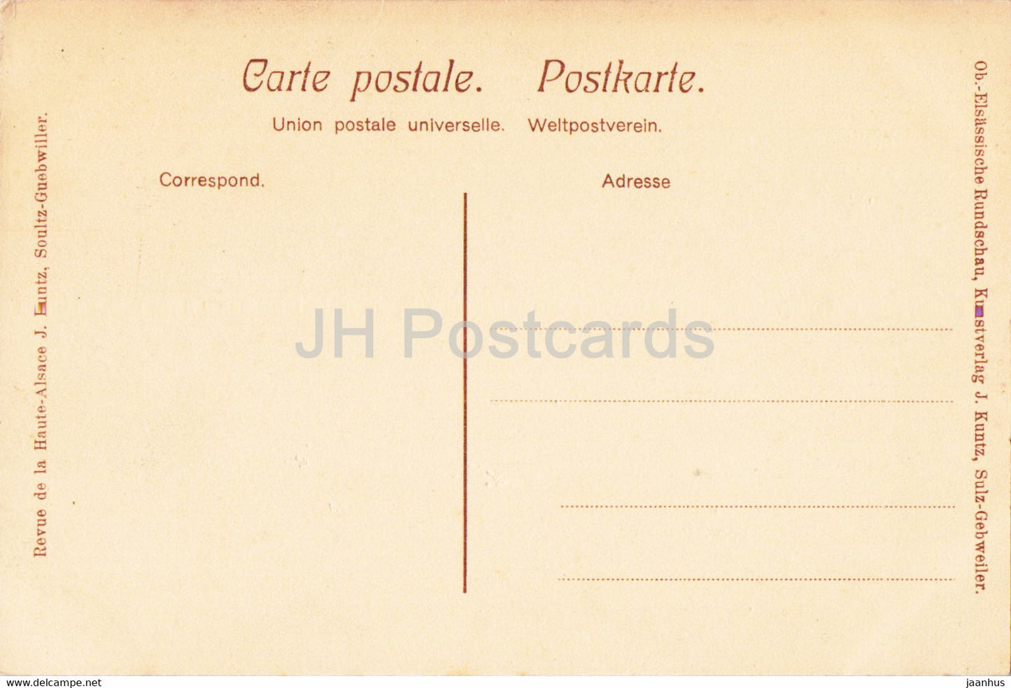 Ruine Freundstein - O Els - carte postale ancienne - France - inutilisée