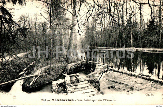 Malesherbes - Vue Artistique sur l'Essonne - 231 - old postcard - 1921 - France - used - JH Postcards