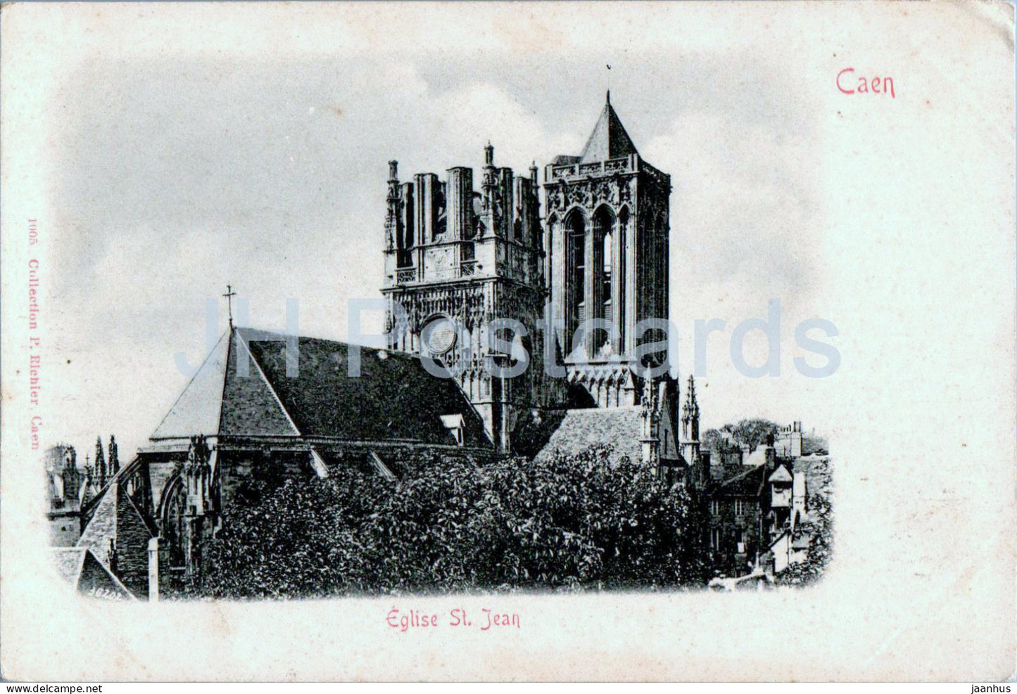Caen - Eglise St Jean - church - 1005 - old postcard - France - unused - JH Postcards