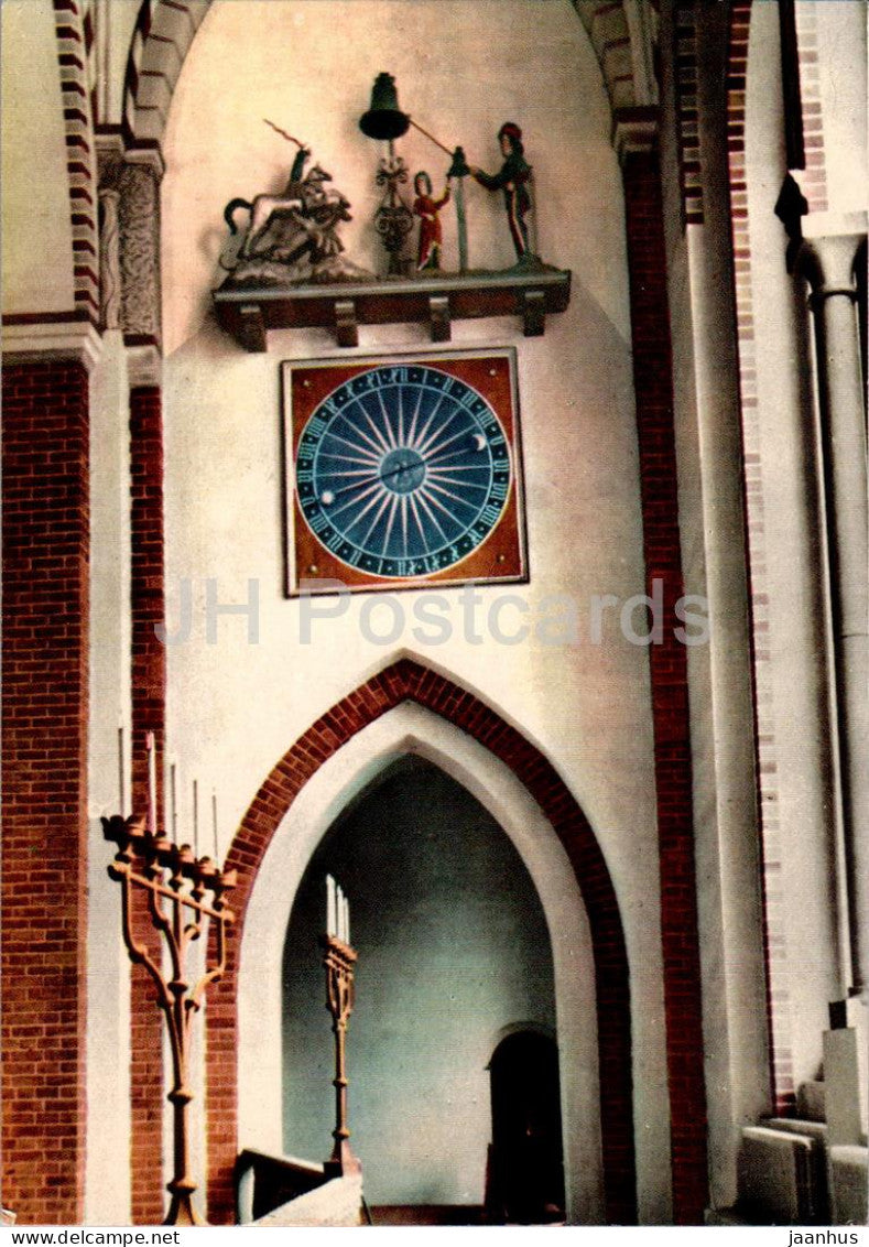 Roskilde Domkirke - Roskilde cathedral - Kirsten Kimer - Per Dover - clock - 263 - Denmark - unused - JH Postcards