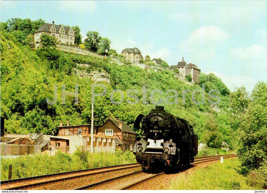 Lok 411025 unterhalb der Dornburger Schlosser - train - railway - Germany - unused - JH Postcards