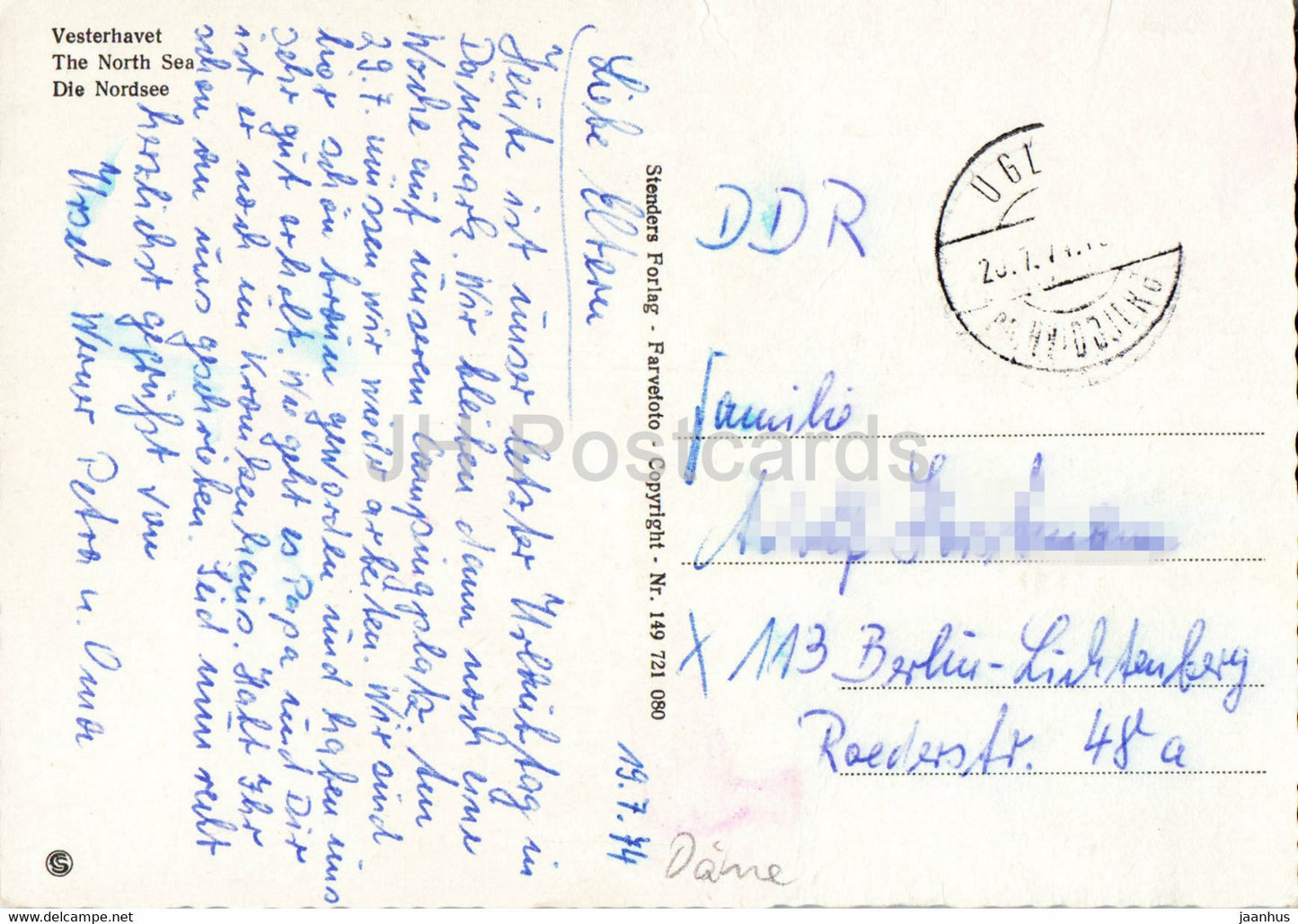 Vesterhavet – Nordsee – Multiview – Pferdekutsche – 1974 – Dänemark – gebraucht