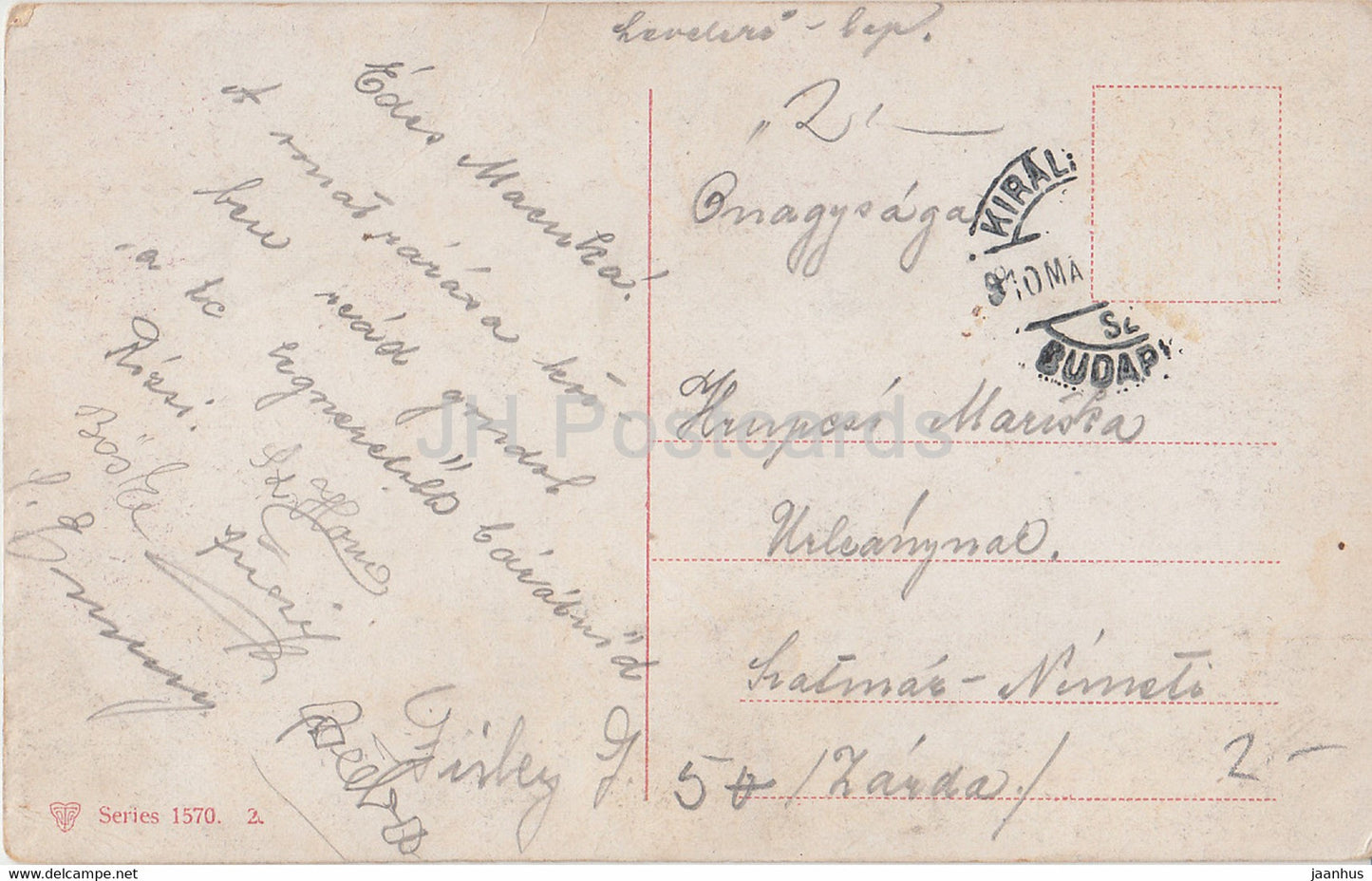 landscape - illustration by Senger - Serie 1750 - old postcard - used