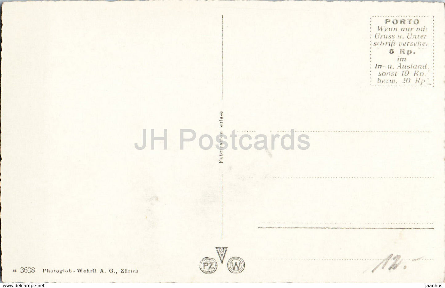 Andermatt 1444 m mit Oberalpstrasse - 3638 - carte postale ancienne - Suisse - inutilisée