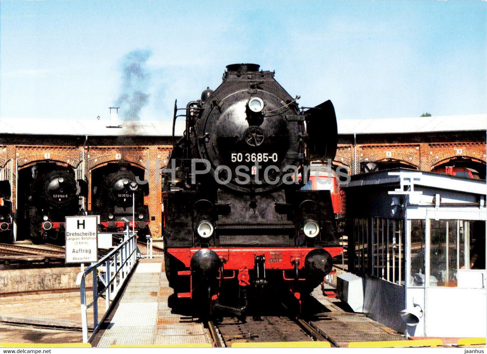 Historischer Lokschuppen Wittenberge - Krauss Maffei - train - railway - locomotive - Germany - unused - JH Postcards