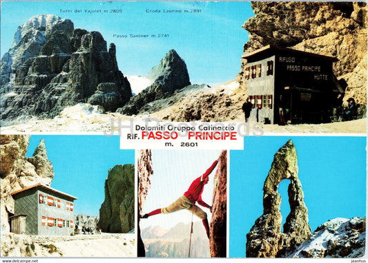 Rif Passo Principe 2601 m - Dolomiti - Gruppo Catinaccio - 1988 - Italy - used - JH Postcards