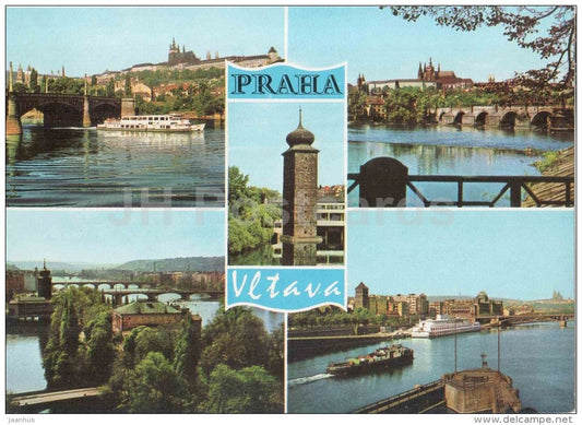 Praha - Prague - the river Vltava - Czechoslovakia - Czech - unused - JH Postcards