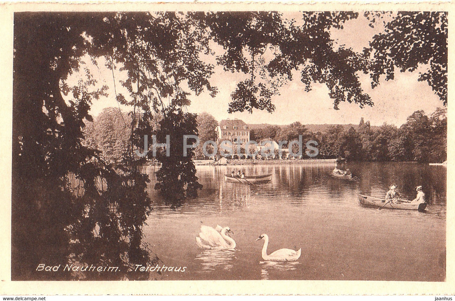 Bad Nauheim - Teichhaus - 12885 - old postcard - Germany - unused - JH Postcards