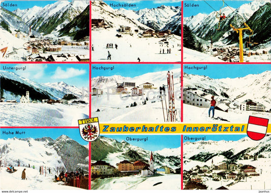 Zauberhaftes Innerotztal - Solden - Hochsolden - Untergurgl - Hohe Mutt - 1972 - Austria - used - JH Postcards