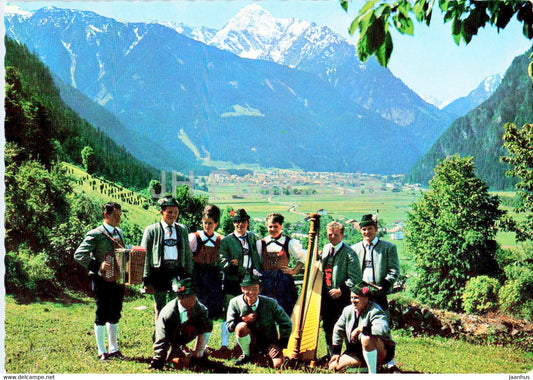 Trachtengruppe D'Waldbuam aus Ramsau Zilleretal - Mayrhofen - Tristner - folk costumes - Austria - unused - JH Postcards