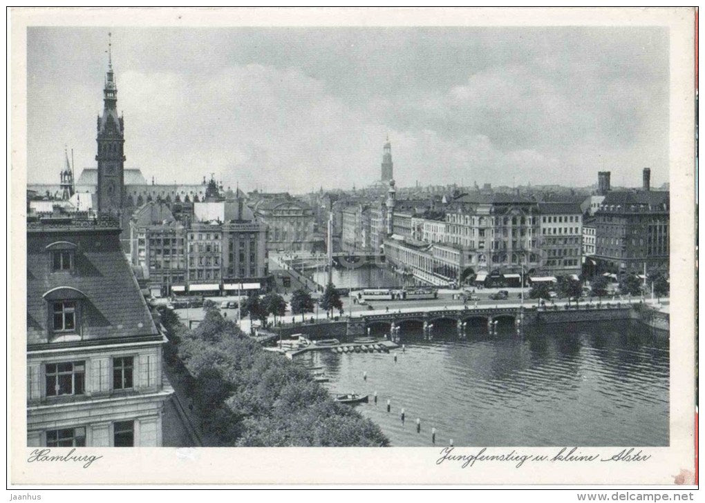 Jungfernstieg u. kleiner Alster - brücke - bridge - 9289 - Germany - nicht gelaufen - JH Postcards