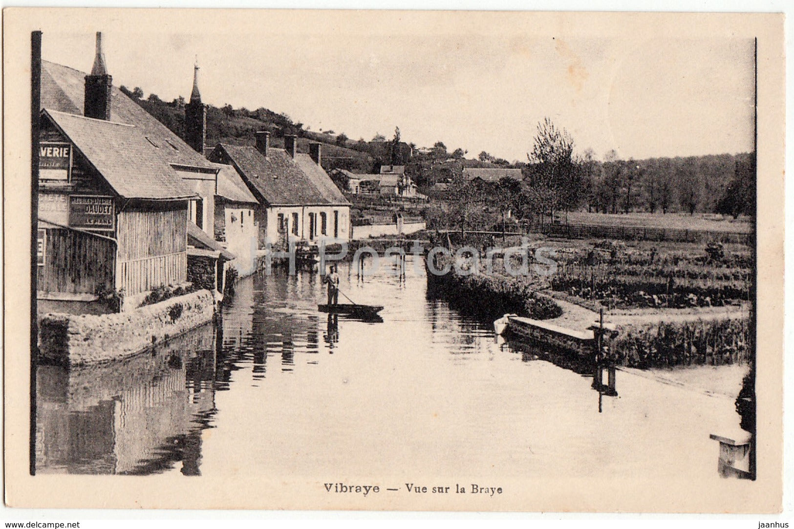 Vibraye - Vue sur la Braye - old postcard - France - used - JH Postcards