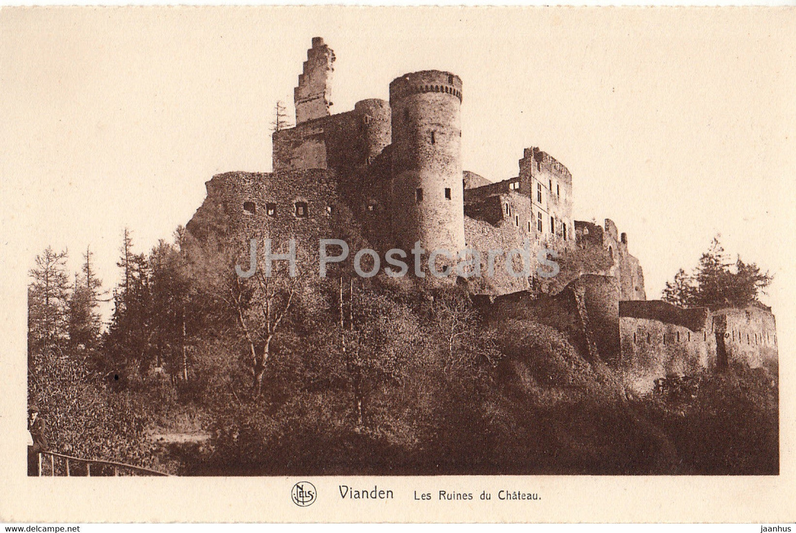 Vianden - Les Ruines du Chateau - castle ruins - 29 - serie 6 - old postcard - Luxembourg - unused - JH Postcards