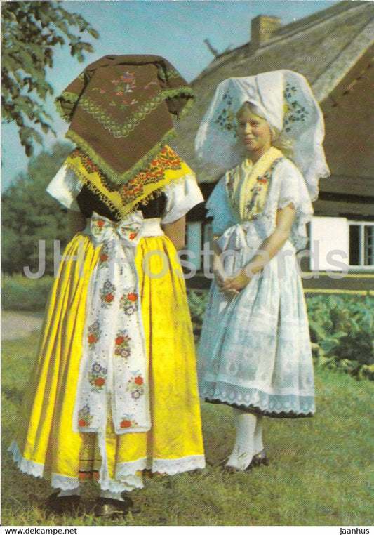 Niedersorbische Festtracht - 1 - folk costumes - Germany - unused - JH Postcards