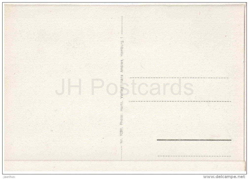 Jungfernstieg u. kleiner Alster - brücke - bridge - 9289 - Germany - nicht gelaufen - JH Postcards