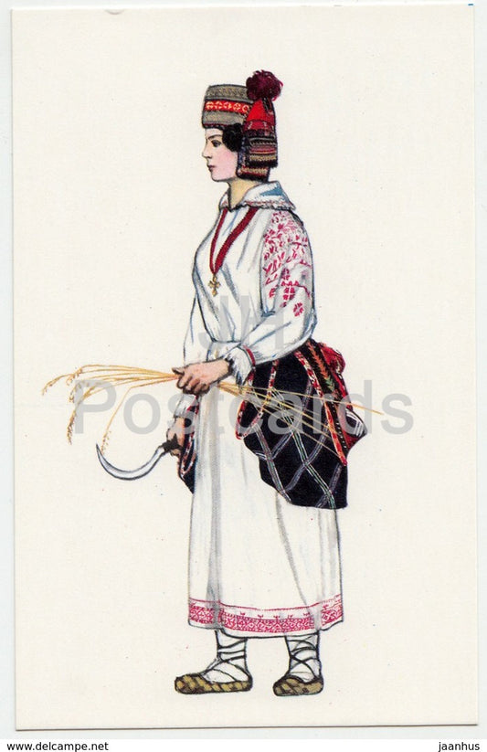 Woman Clothes - Orlov Province - Russian Folk Costumes - 1969 - Russia USSR - unused - JH Postcards
