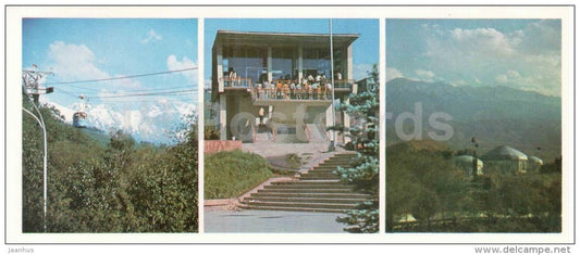 cableway - in the mountains - Almaty - Alma-Ata - 1980 - Kazakhstan USSR - unused - JH Postcards