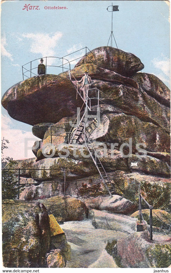 Harz - Ottofelsen - 4308 - old postcard - Germany - unused - JH Postcards