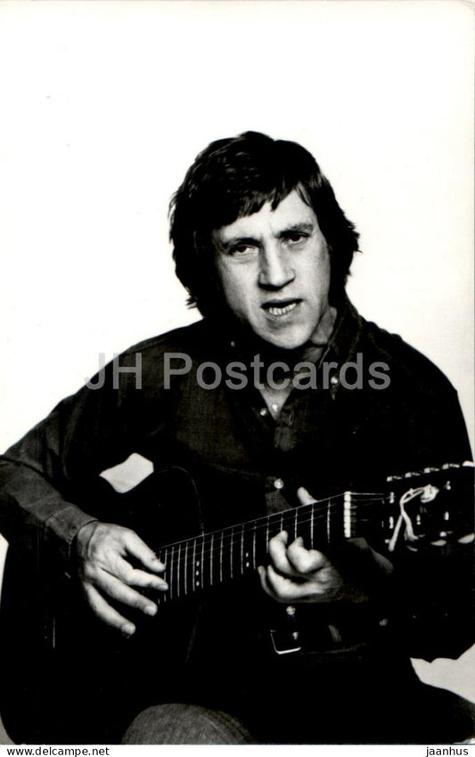 Russian singer and actor Vladimir Vysotsky - guitar - 1986 - Russia USSR - unused