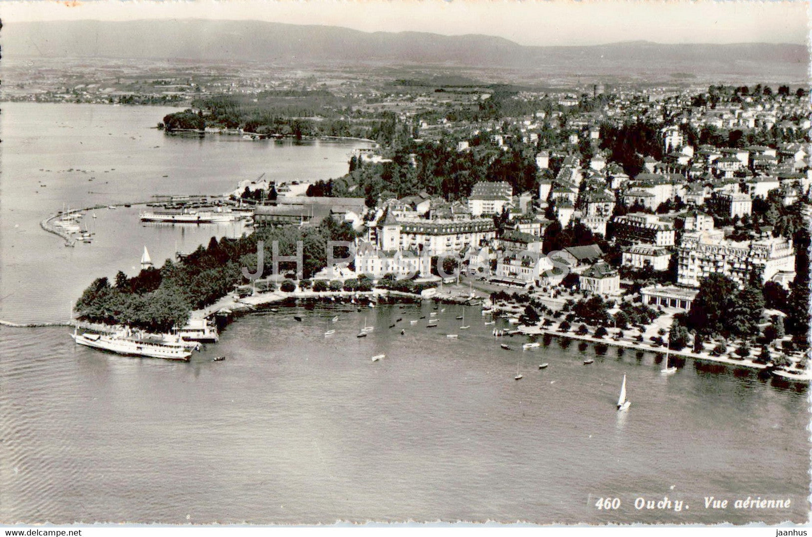 Ouchy - Vue aerienne - aerieal view - 460 - 1956 - old postcard - Switzerland - used - JH Postcards