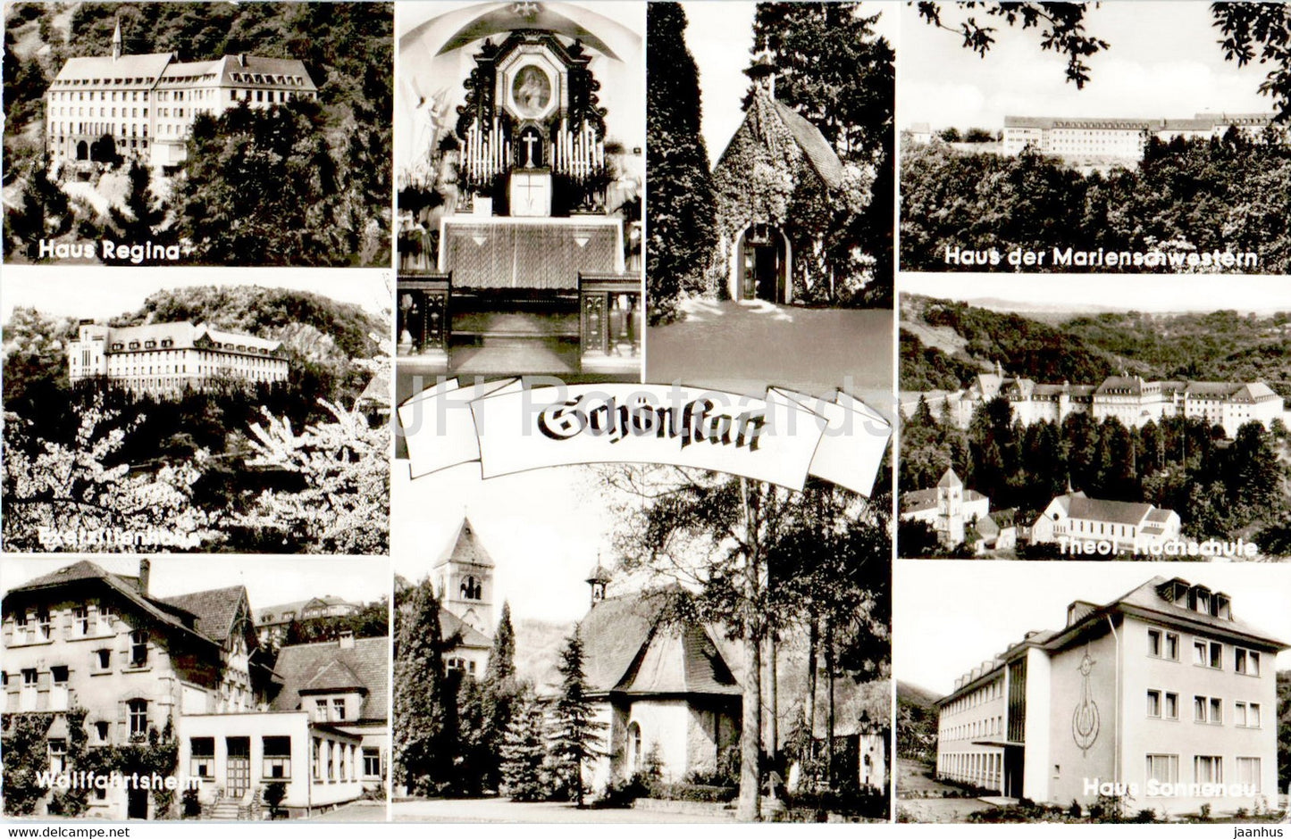 Schonstatt - Haus Regina - Theol Hochschule - Haus Sonnenau - Germany - used - JH Postcards