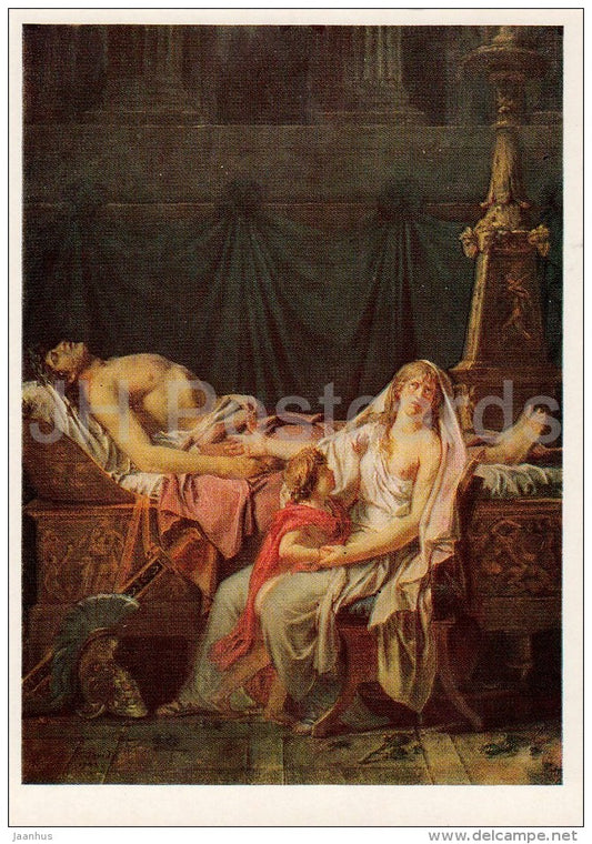 painting by Jacques-Louis David - Andromache mourning the death of Hector - French art - Russia USSR - 1985 - unused - JH Postcards